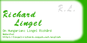 richard lingel business card